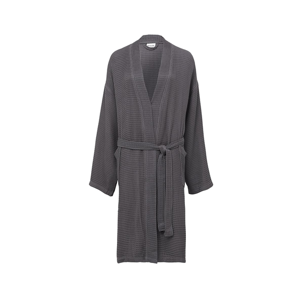 ONSEN Bath Robe - Waffle Weave 100% Supima Cotton Robe with Hood -  Lusciously Soft, Durable, Fast Absorbing Waffle Knit Bathrobe Unisex Cotton  - Cinder Grey, Small at Amazon Women's Clothing store